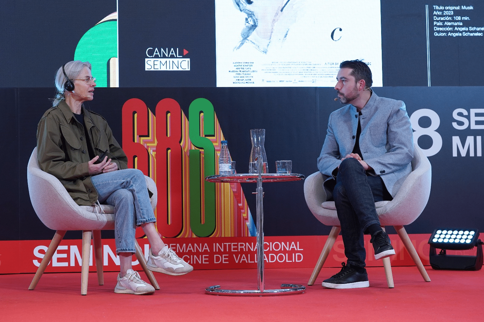 Angela Schanelec, directora de Music, durante la presentación de su película en el plató de la Seminci