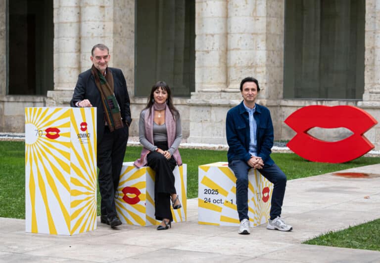 Alexander Horwath, Feyrouz Serhal, Manuel Asín © SEMINCI - PHOTOGENIC